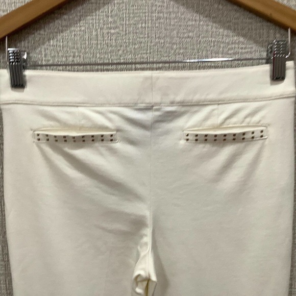Winter White Skinny Ponte Stretch Womens Pants Comfort Waistband 4P Petite - Picture 5 of 7